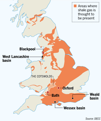 UK shales  gaz de schiste Royaume Uni