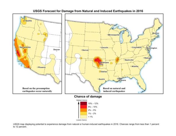 yellow-map-chance-of-earthquake-oklahoma seisme gaz de schiste